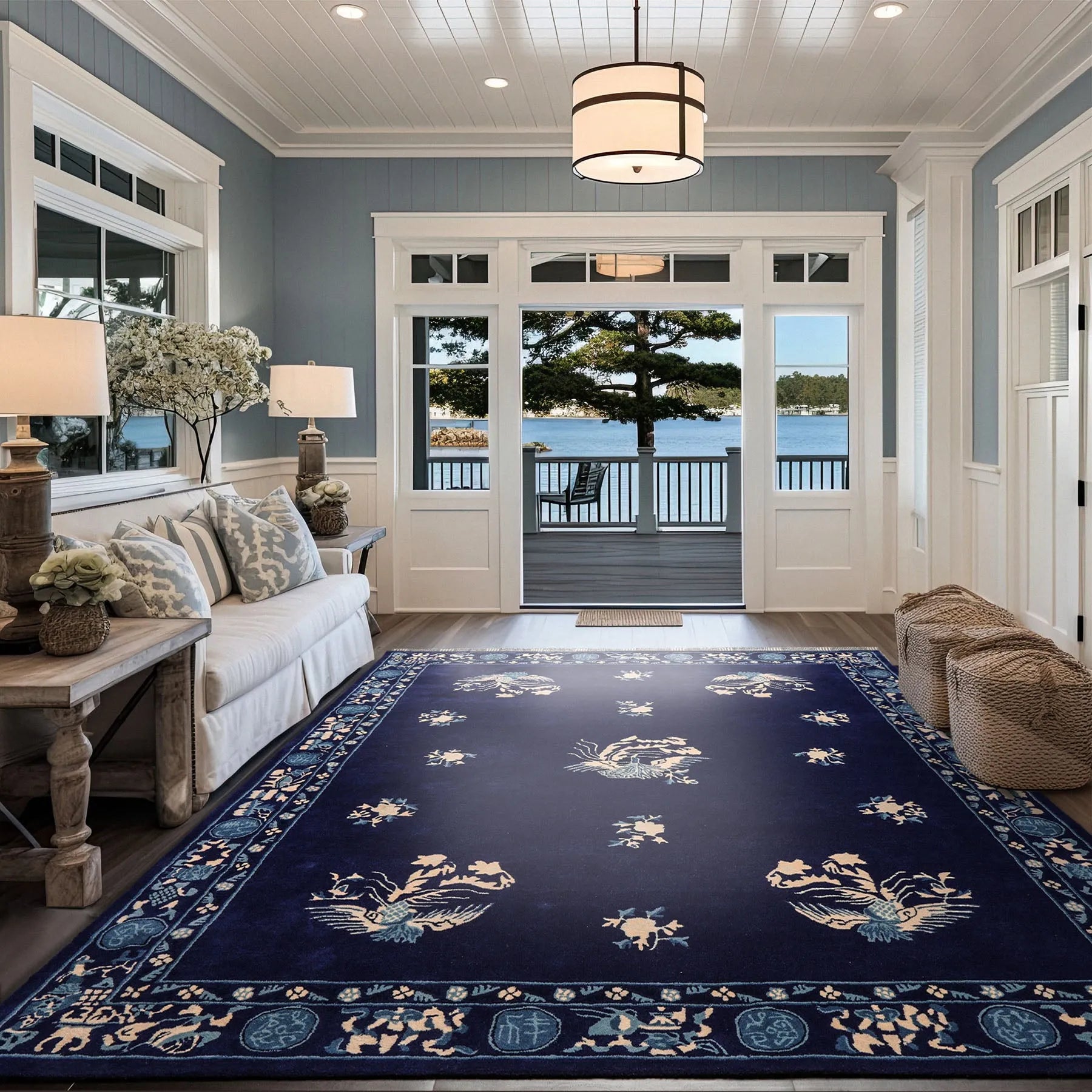 Navy Blue Rug With Navy Blue Sofa Color Scheme Rugs That Go With