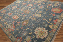 Multi Size Hand Knotted Traditional Oushak 100% Wool Oriental Area Rug Blue, Gray Color - Oriental Rug Of Houston