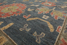 Multi Size Hand Knotted Traditional Oushak 100% Wool Oriental Area Rug Blue, Gray Color - Oriental Rug Of Houston