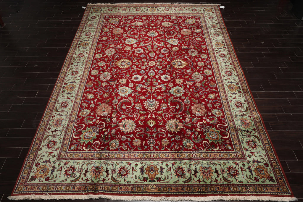 10x14 Red Hand Knotted Persian Area Rug Oriental Rug of Houston