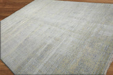 Multi Sizes Tibetan Wool and Silk Oriental Area Rug Light Blue, Green Color - Oriental Rug Of Houston