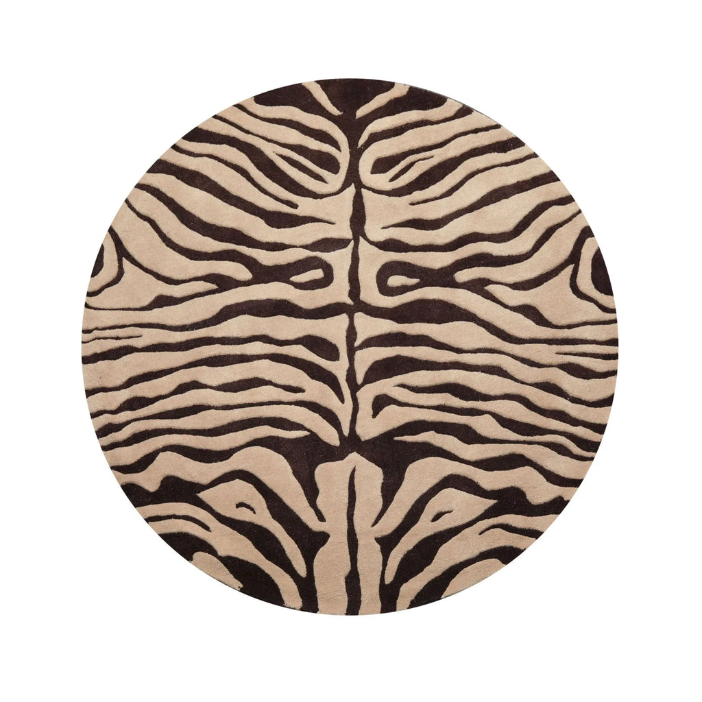 Hand Tufted Zebra top Print Heart Rug