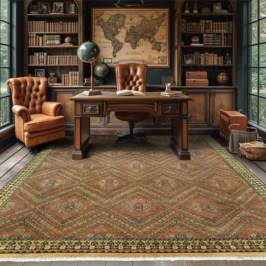 Multi Size Coral Hand Knotted Traditional Oushak Wool Oriental Area Rug