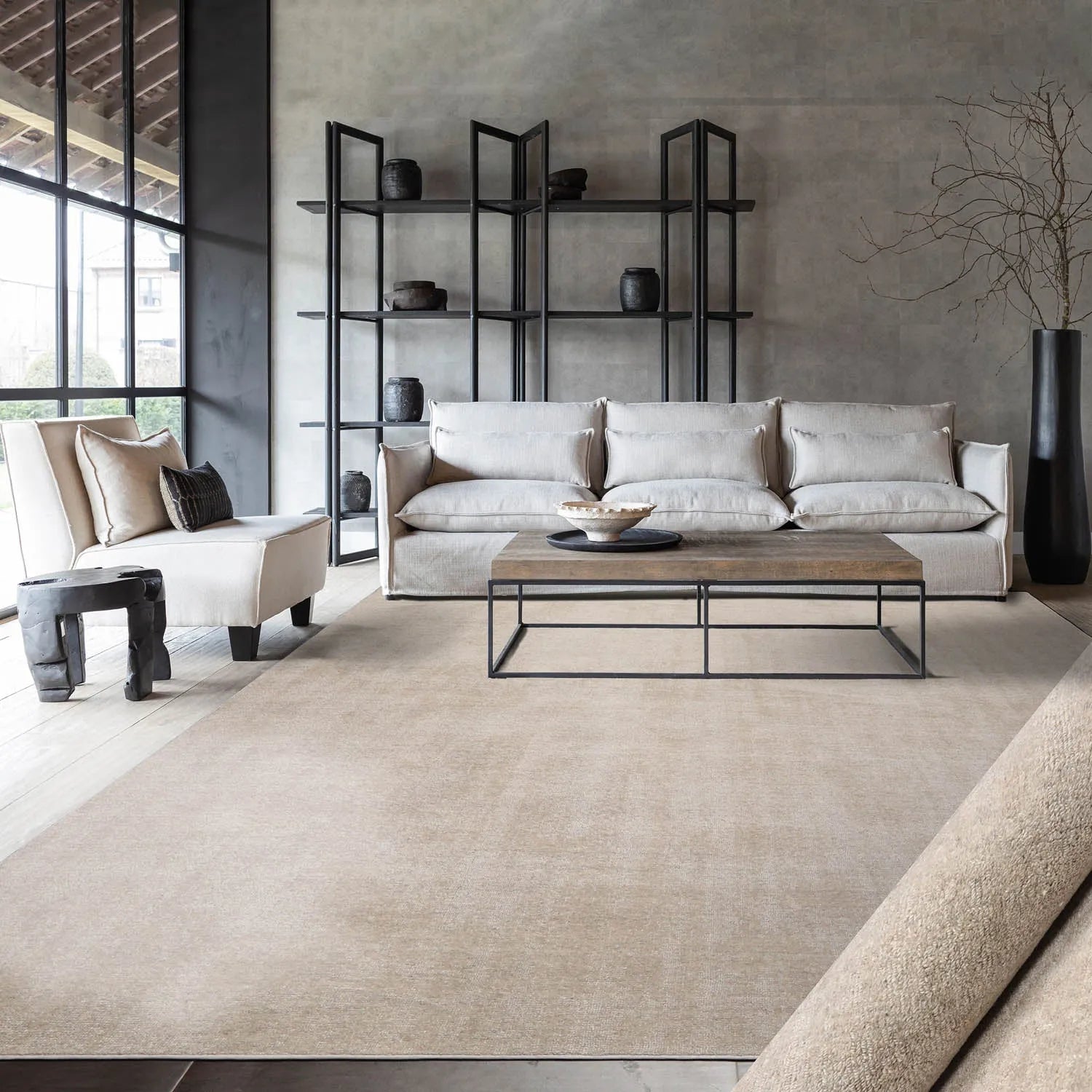 Multi Size Taupe Hand Tufted Textured Oriental Area Rug – Oriental