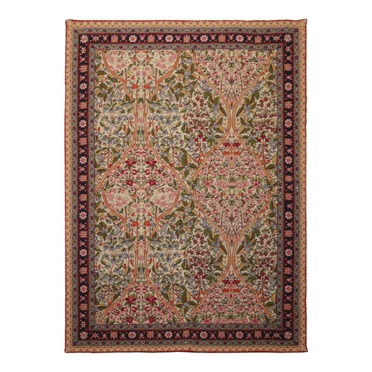 5'7''x8 Hand Woven Wool Ivory French Needlepoint Traditional Rug