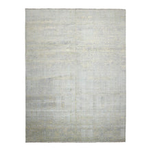 Multi Sizes Tibetan Wool and Silk Oriental Area Rug Light Blue, Green Color - Oriental Rug Of Houston