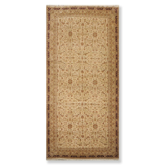 7’5" x 16’ Hand Knotted Palace Runner 150 KPSI Wool Oriental Area Rug Beige