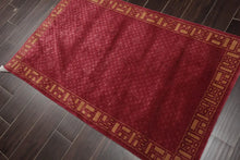 Tibetan Hand Knotted Wool & Silk Traditional Oriental Area Rug Plum 3' x 5' - Oriental Rug Of Houston