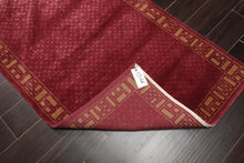 Tibetan Hand Knotted Wool & Silk Traditional Oriental Area Rug Plum 3' x 5' - Oriental Rug Of Houston