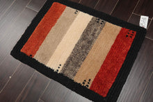 2'2" x 2'11" Hand Knotted Tibetan Wool Contemporary Thick pile Area Rug Beige - Oriental Rug Of Houston