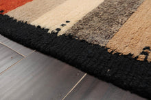 2'2" x 2'11" Hand Knotted Tibetan Wool Contemporary Thick pile Area Rug Beige - Oriental Rug Of Houston