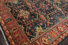 Multi Sizes Blue, Coral Hand Knotted Muted Turkish Oushak 100% Wool Arts and Craft Traditional Oriental Area Rug - Oriental Rug Of Houston