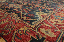 Multi Sizes Blue, Coral Hand Knotted Muted Turkish Oushak 100% Wool Arts and Craft Traditional Oriental Area Rug - Oriental Rug Of Houston