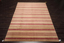8'7'' x 12'2'' Hand Knotted Tibetan 100% Wool Stripes Modern Oriental Area Rug - Oriental Rug Of Houston