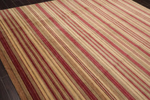 8'7'' x 12'2'' Hand Knotted Tibetan 100% Wool Stripes Modern Oriental Area Rug - Oriental Rug Of Houston