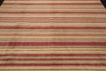 8'7'' x 12'2'' Hand Knotted Tibetan 100% Wool Stripes Modern Oriental Area Rug - Oriental Rug Of Houston