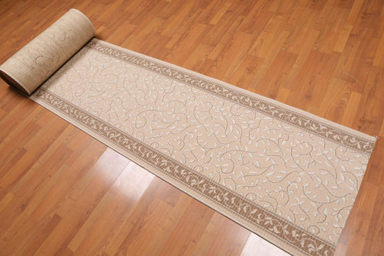 2'6" x 30' Traditional 100% Wool Oriental Area Rug XLL Runner Taupe