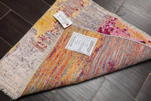 2' x 2' Hand Knotted Wool & Silk Square Modern Tibetan Oriental Area Rug Gold - Oriental Rug Of Houston