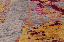 2' x 2' Hand Knotted Wool & Silk Square Modern Tibetan Oriental Area Rug Gold - Oriental Rug Of Houston