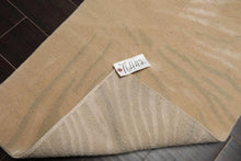 2' x 3' Hand Knotted Wool & Silk Modern Tibetan Oriental Area Rug Beige, Gray - Oriental Rug Of Houston