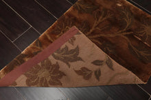 2' x 3' Hand Knotted Wool & Silk Transitional Tibetan Oriental Area Rug Brown - Oriental Rug Of Houston