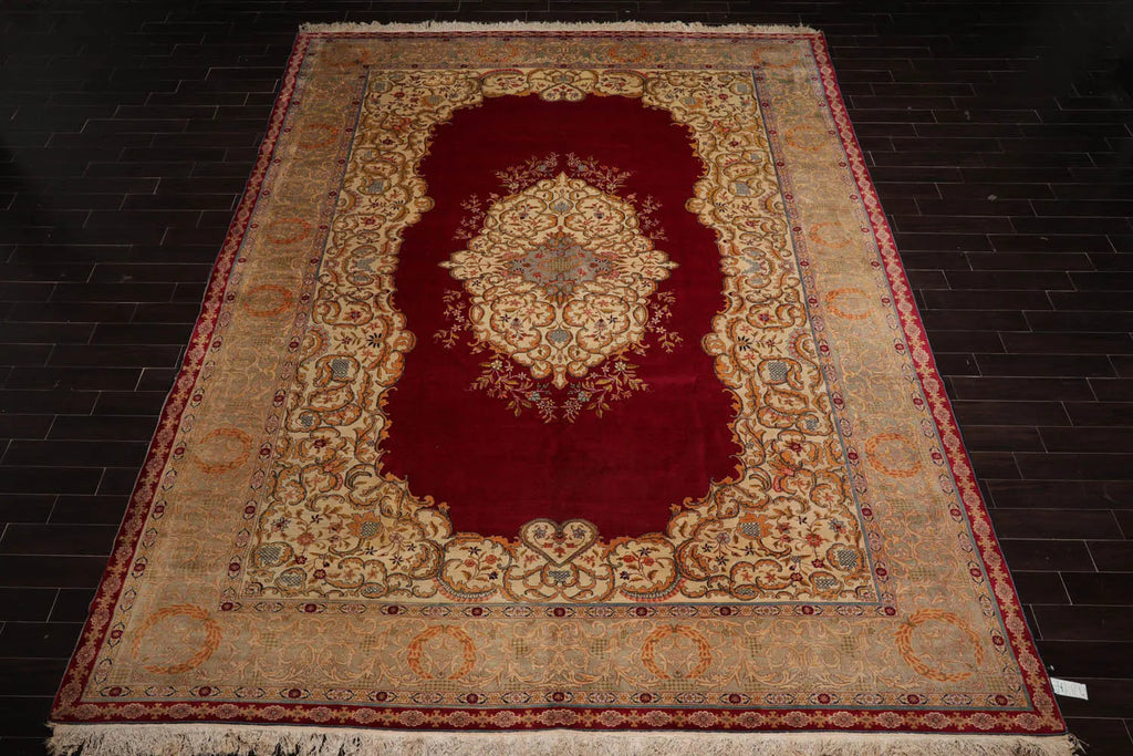 Palace Red Hand Knotted 100% Wool Traditional Oriental Area Rug ...