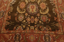 5'10'' x 8'9" Hand Knotted Tibetan Wool Classic European Area Rug Olive - Oriental Rug Of Houston