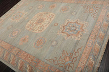 8x10 Muted Afghan Oushak Vegetable Dyes Mint Traditional Wool Area Rug - Oriental Rug Of Houston