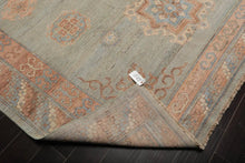 8x10 Muted Afghan Oushak Vegetable Dyes Mint Traditional Wool Area Rug - Oriental Rug Of Houston