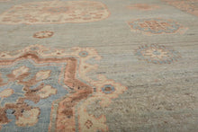 8x10 Muted Afghan Oushak Vegetable Dyes Mint Traditional Wool Area Rug - Oriental Rug Of Houston