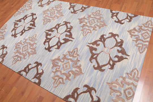 5' x 8' Handmade Loop Pile 100% Wool Traditional Oriental Area rug Beige