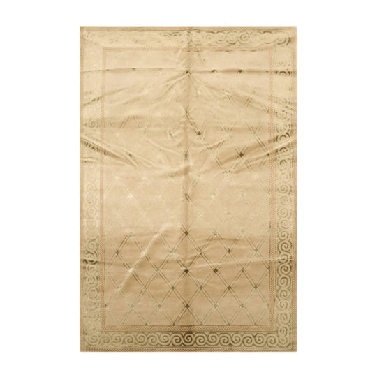6' x 9' Hand Knotted Wool & Silk Tibetan Oriental Area Rug 6x9 Traditional Gold