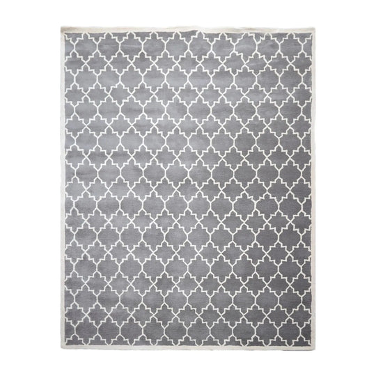 8' x 10' Handmade 100% Wool Designer Contemporary Oriental Area rug Gray