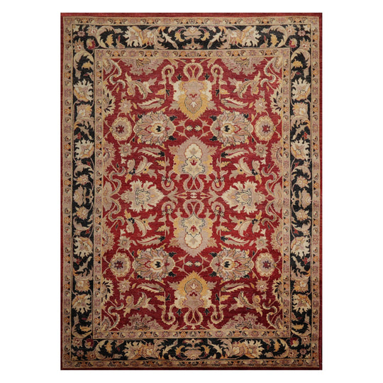 8'6" x 11'7" Hand Knotted Peshawar Stone wash Vegetable dyes 100% Wool Area Rug Rusty Red