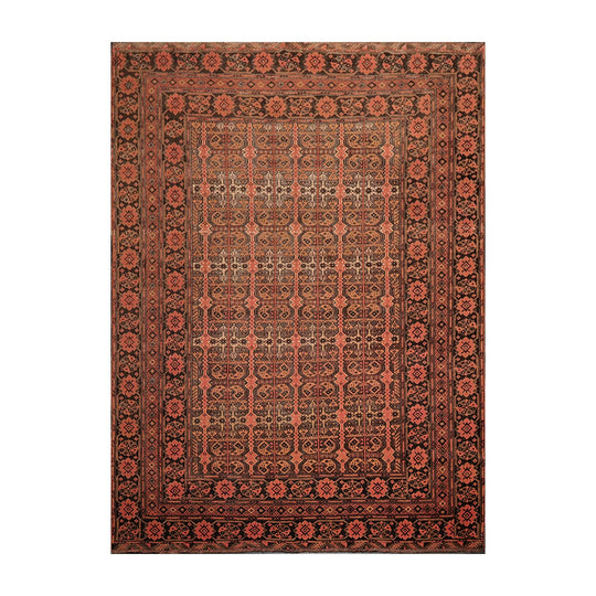 7'10" x 10'8" Hand Knotted 100% Wool Afghanistan Tribal Oriental Area Rug Rust