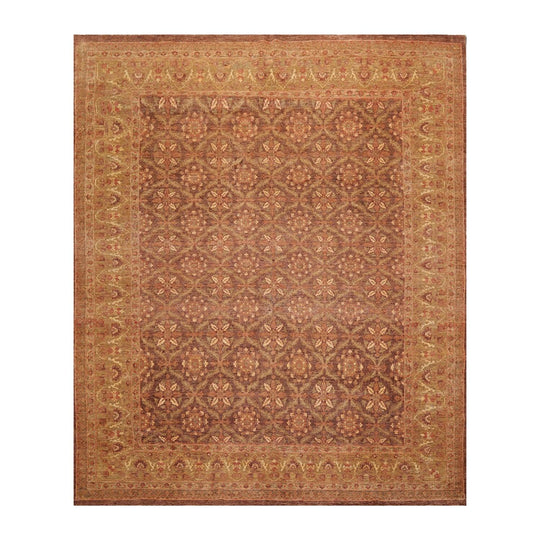 8' x 9'8" Hand Knotted 250 KPSI Distress Finish Afghan Area Rug Brown by Ariana