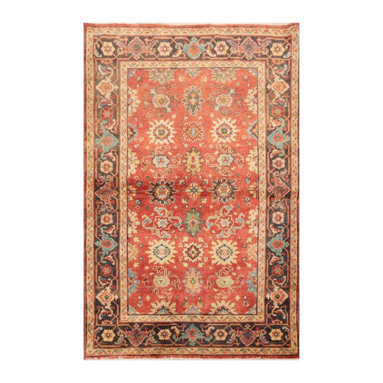 4' x 6' Hand Knotted 100% Wool Mahal Traditional Oriental Area Rug Rust