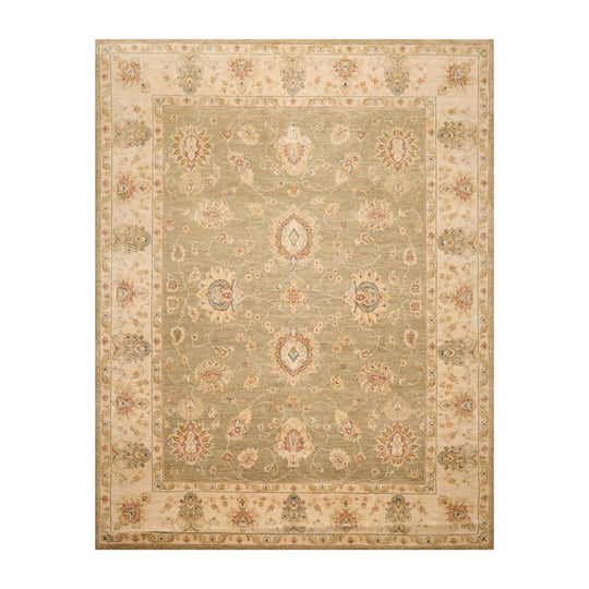8' x 10'2" Hand Knotted 100% Wool Agra Traditional Oriental Area Rug Pistachio