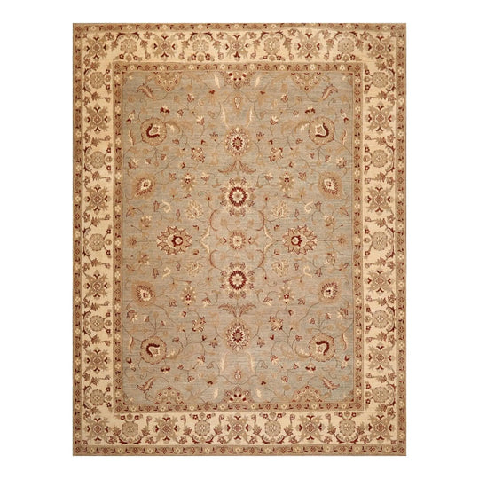 8'1'' x 10' Hand Knotted 100% Wool Peshawar Traditional Oriental Area Rug Gray