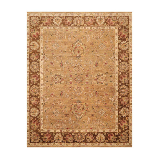 8'x10'1" Hand Knotted Wool Peshawar Traditional 150 KPSI Oriental Area Rug Camel
