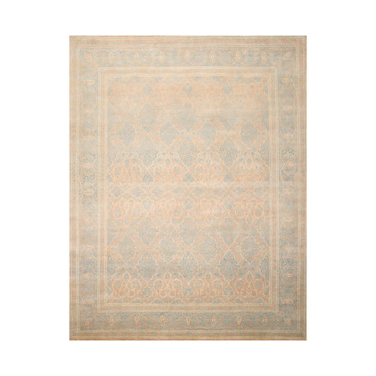 8'1'' x 10' Hand Knotted 100% Wool Pak-Parsian 16/18 300 KPSI Area Rug Blue Tan