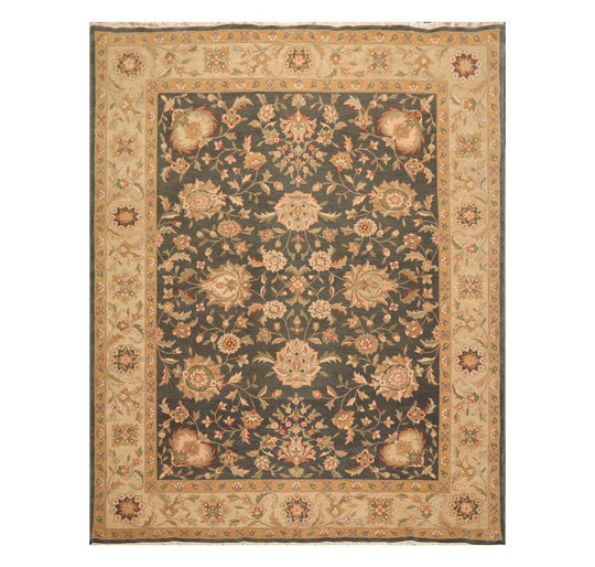 7'9" x 9'9" NA94 SPRUCE Hand Knotted 100% Wool Area Rug Grayish Green