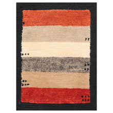 2'2" x 2'11" Hand Knotted Tibetan Wool Contemporary Thick pile Area Rug Beige - Oriental Rug Of Houston