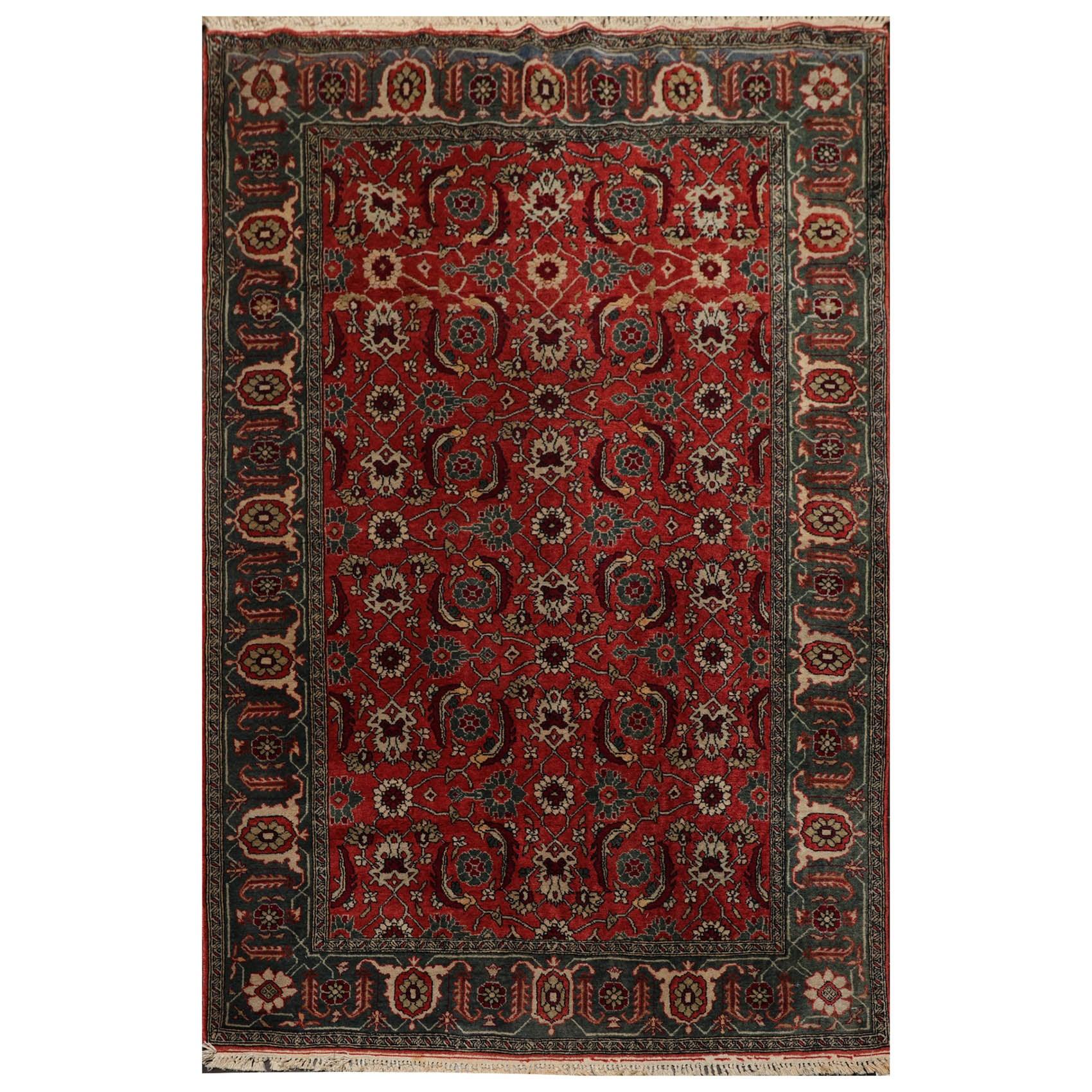 1'11'' x 4'7'' Red Overdyed Rug Natural Rug Village Rug Handmade Carpet Organic cheapest Rug.SKU:B1369