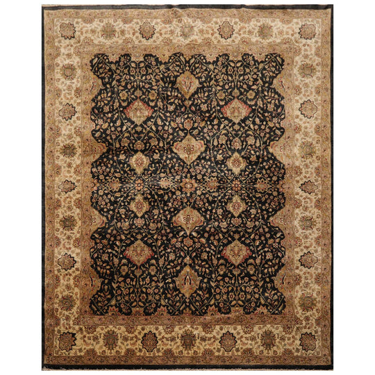 Hand Knotted Wool 300 KPSI Pak Persian Oriental Area Rug Charcoal 7'10" x 9'10"