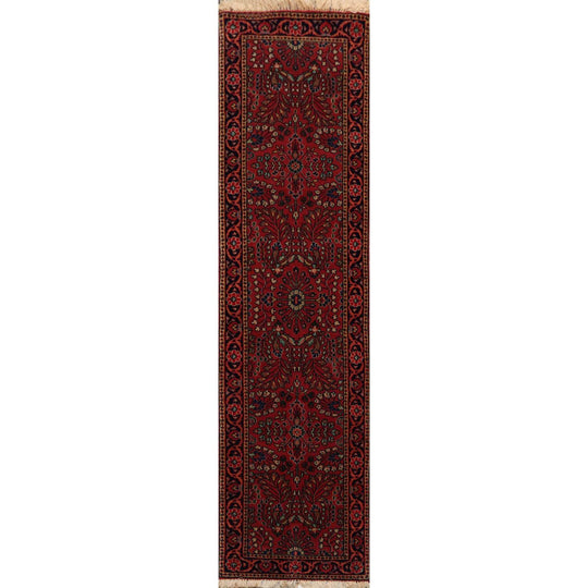 1'6''x5'10'' Runner Hand Knotted Wool Sarouk 300 KPSI Oriental Area Rug Rose