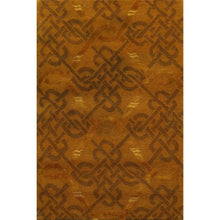 2’x3’ Hand Knotted Wool & Silk Transitional Tibetan Oriental Area rug Gold - Oriental Rug Of Houston