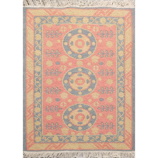 1'10''x2'7'' Hand Knotted 100% Wool Oriental Area Rug Rose