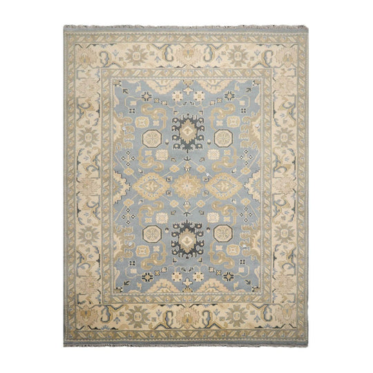 Muted Turkish Oushak 9’1" x 11’11” Hand Knotted 100% Wool Area Rug Slate