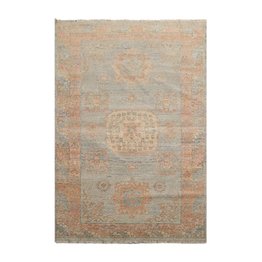 4’ x 6’ Muted Afghan Oushak Vegetable Dyes Hand Knotted Wool Area Rug Mint